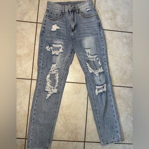 Distressed Blue Women's Jeans